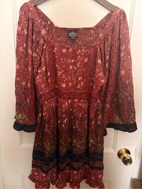 Angie Reddish-Pink Paisley Dress